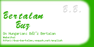 bertalan buz business card